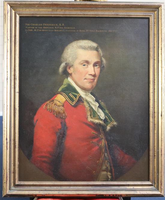 18th century English School Portrait of Sir Charles Frederick KB, Master of the Ordnance, MP for Shoreham 1709-1785 30 x 24in.